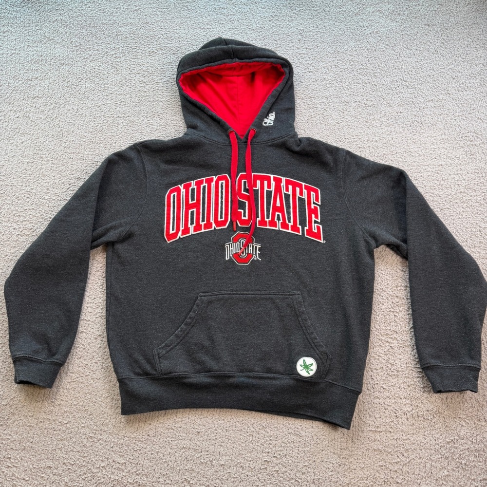 Ohio State Buckeyes Hoodie Mens M Charcoal Grey Varsity Authentic Apparel NCAA